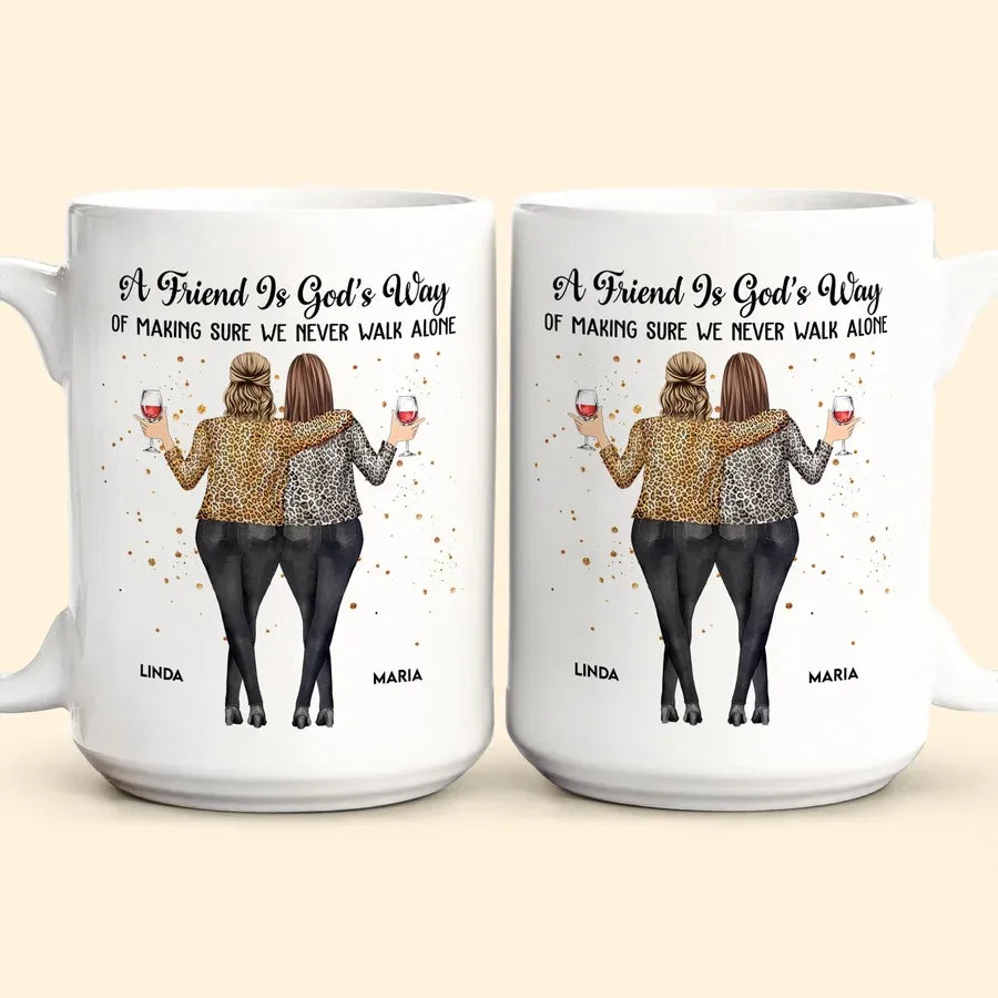 A Friend Is God’s Way Personalized Ceramic Mug