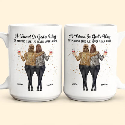 A Friend Is God’s Way Personalized Ceramic Mug