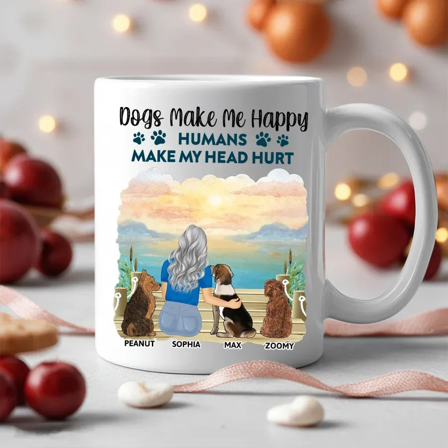 A Girl & Her Dog Personalized Ceramic Mug