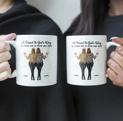 A Friend Is God’s Way Personalized Ceramic Mug