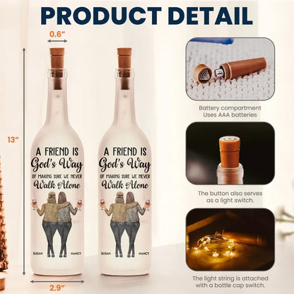 A Friend Is God’s Way Personalized Bottle Lamp