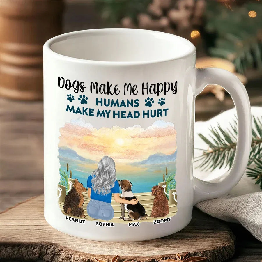 A Girl & Her Dog Personalized Ceramic Mug