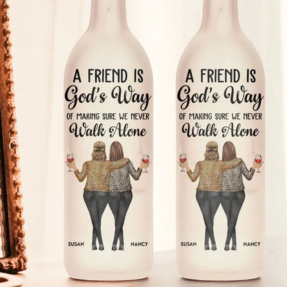 A Friend Is God’s Way Personalized Bottle Lamp