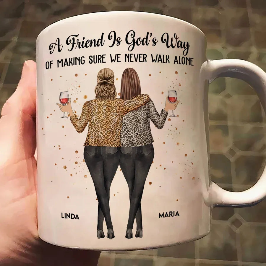A Friend Is God’s Way Personalized Ceramic Mug