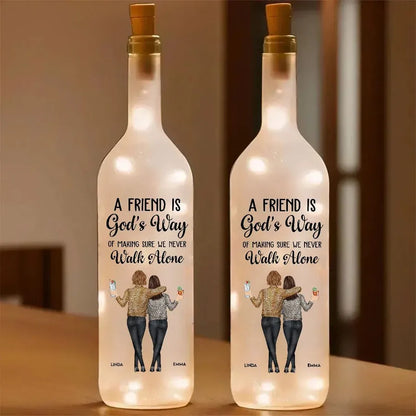 A Friend Is God’s Way Personalized Bottle Lamp
