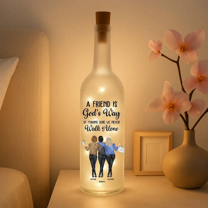 A Friend Is God’s Way Personalized Bottle Lamp