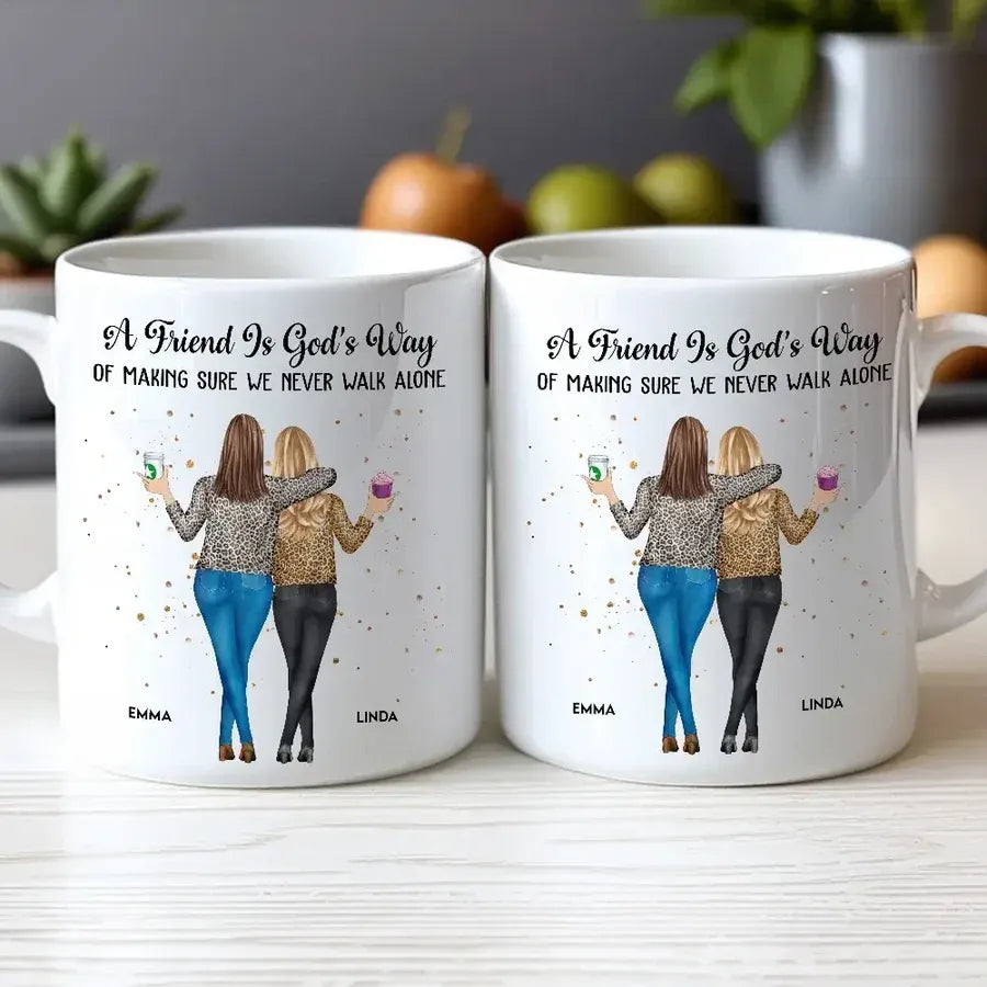 A Friend Is God’s Way Personalized Ceramic Mug