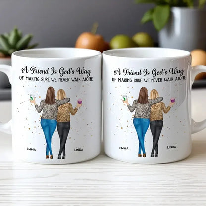 A Friend Is God’s Way Personalized Ceramic Mug