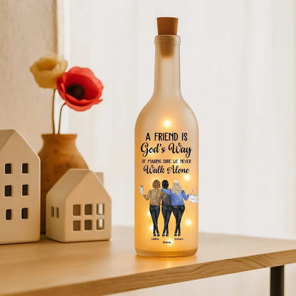 A Friend Is God’s Way Personalized Bottle Lamp