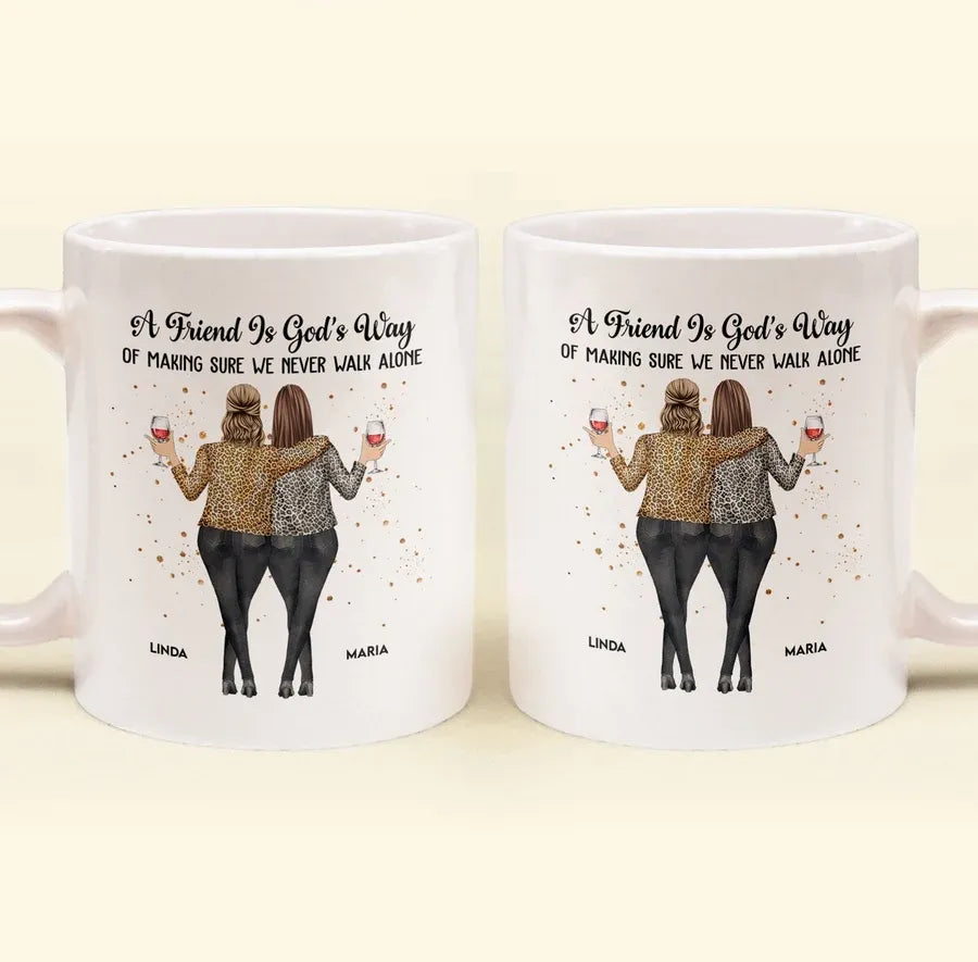 A Friend Is God’s Way Personalized Ceramic Mug
