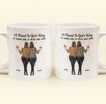 A Friend Is God’s Way Personalized Ceramic Mug