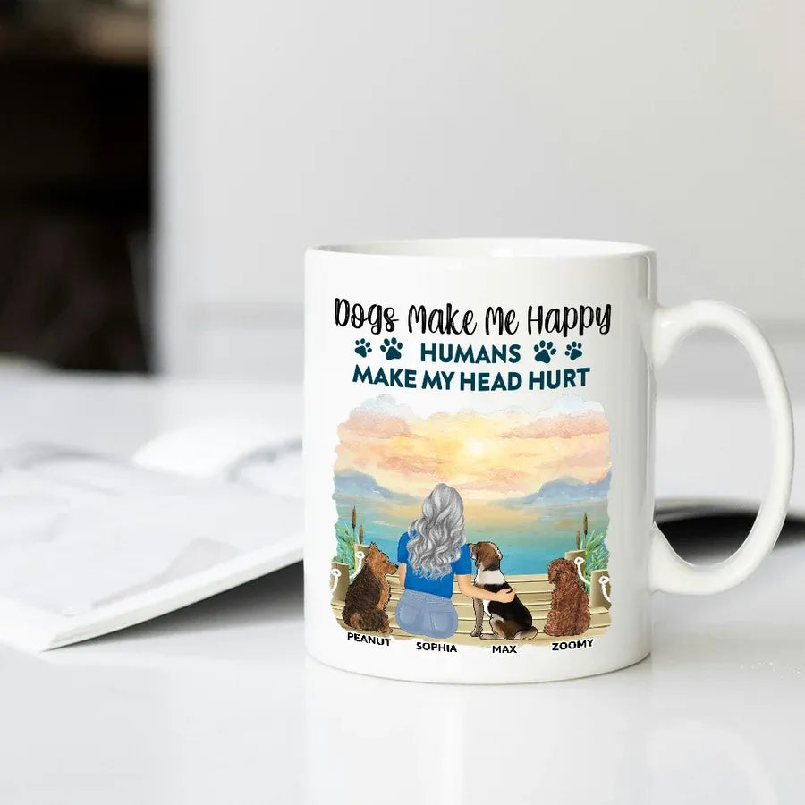 A Girl & Her Dog Personalized Ceramic Mug