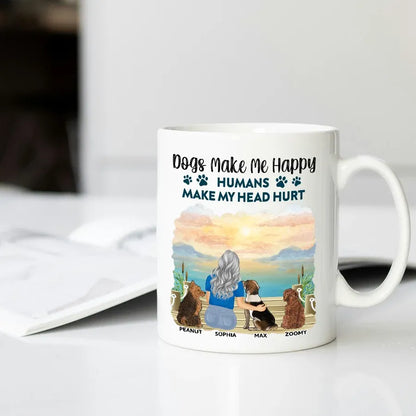 A Girl & Her Dog Personalized Ceramic Mug